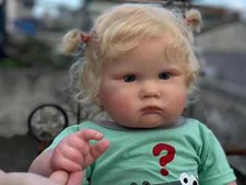 24in Artist Painted Reborn Dolls Lifelike Toddler Girl Rooted Curly Hair Gifts