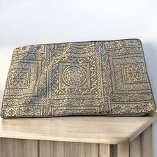 Tan Ivory Quilted Medallion Full Queen-Sized Pillow Sham Farmhouse Cottage