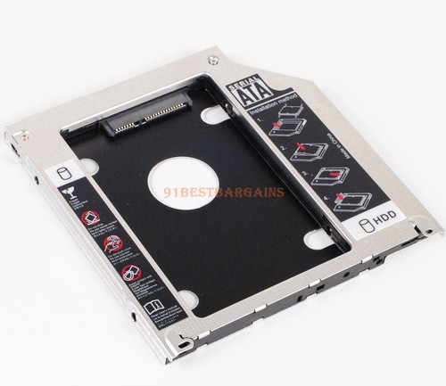 2.5" 2nd SATA HDD SSD Hard Drive Caddy Bay 9.5mm For Apple MacBook Pro Unibody - Picture 3 of 12