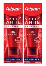 Colgate Optic White Renewal 10x Whiter Teeth High Impact White, 3 oz EXP- 2/25