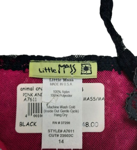 Little Mass Tank Top Girls 14 Black Purple Camisole Sleeveless Lace Flower USA - Picture 6 of 6