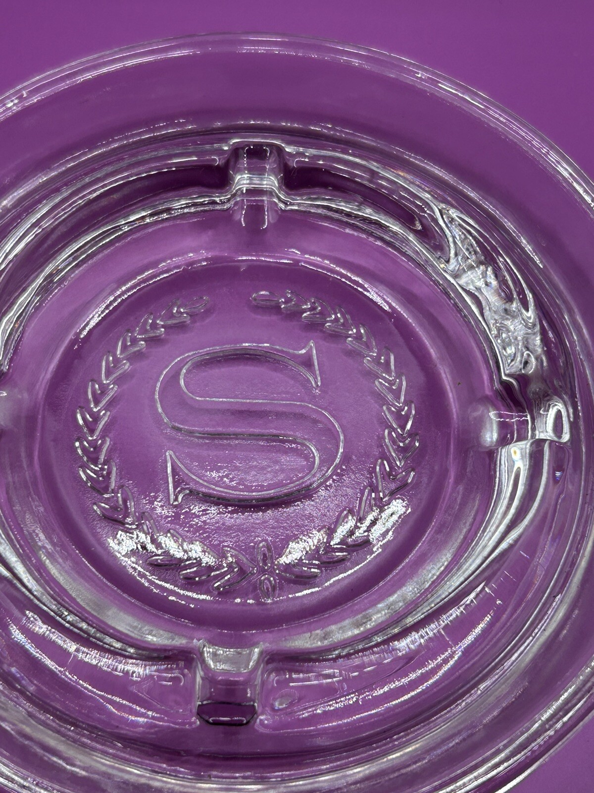 Mid Century Modern All Clear Sheraton Logo Ashtray Advertising “S” In The Base