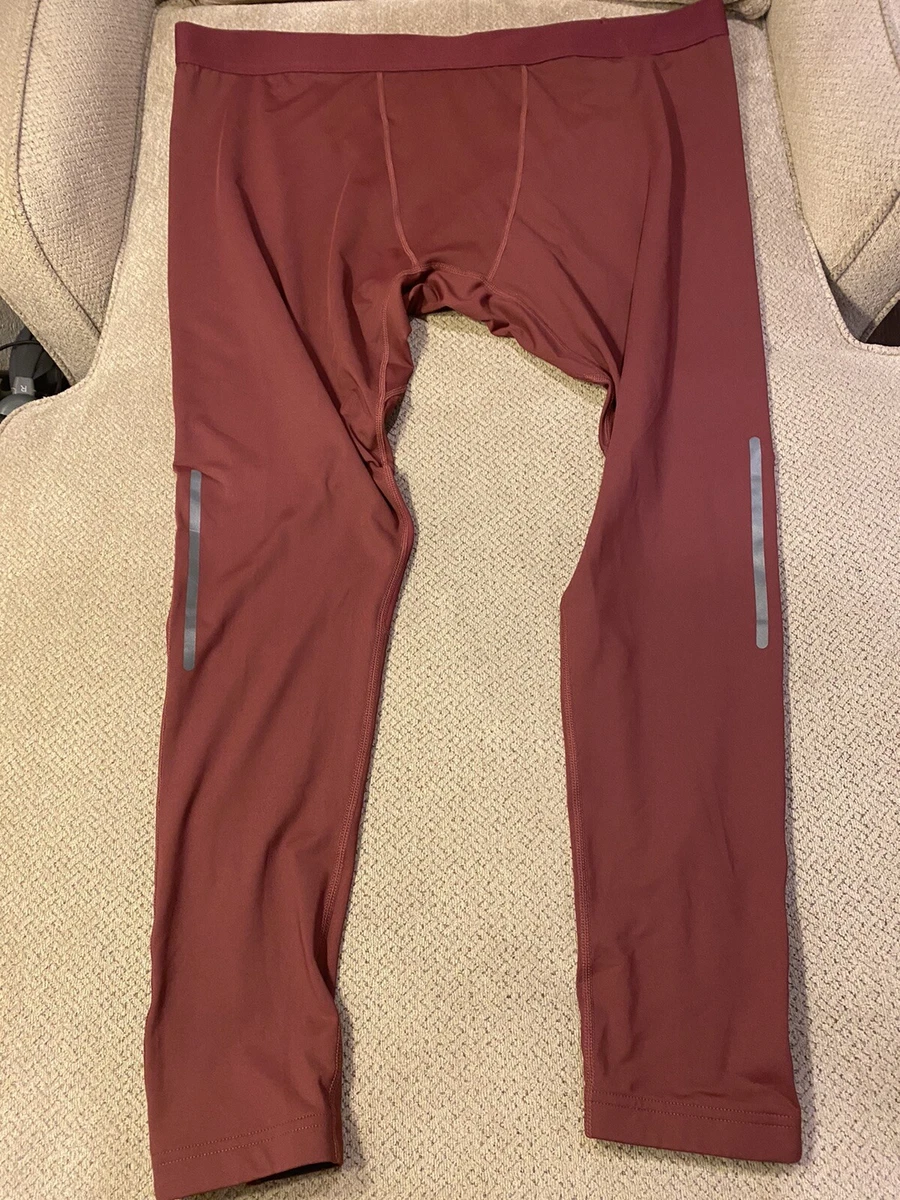 Burgundy compression pants top