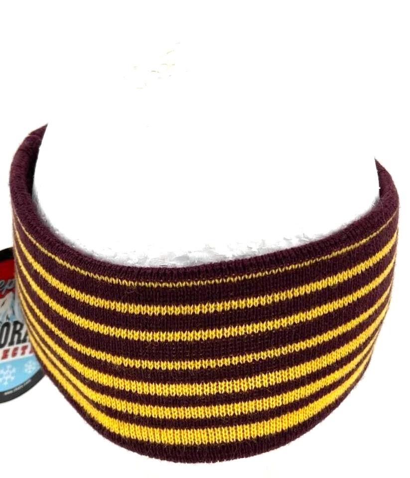 NEW Arizona State Sun Devils ASU Zephyr Knit Stripe Yellow Headband hat ear warm - Image 4 of 4