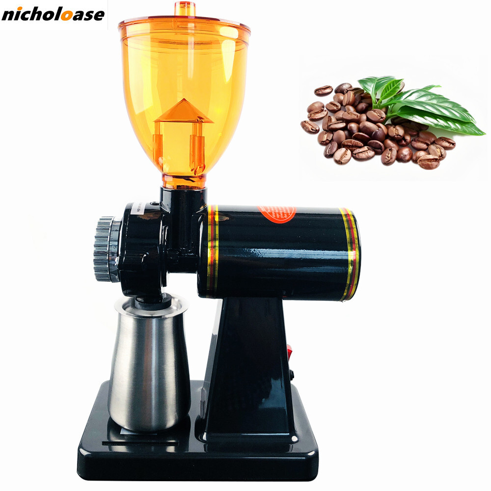 Commercial Electric Coffee Grinder Automatic Burr Mill Bean Home