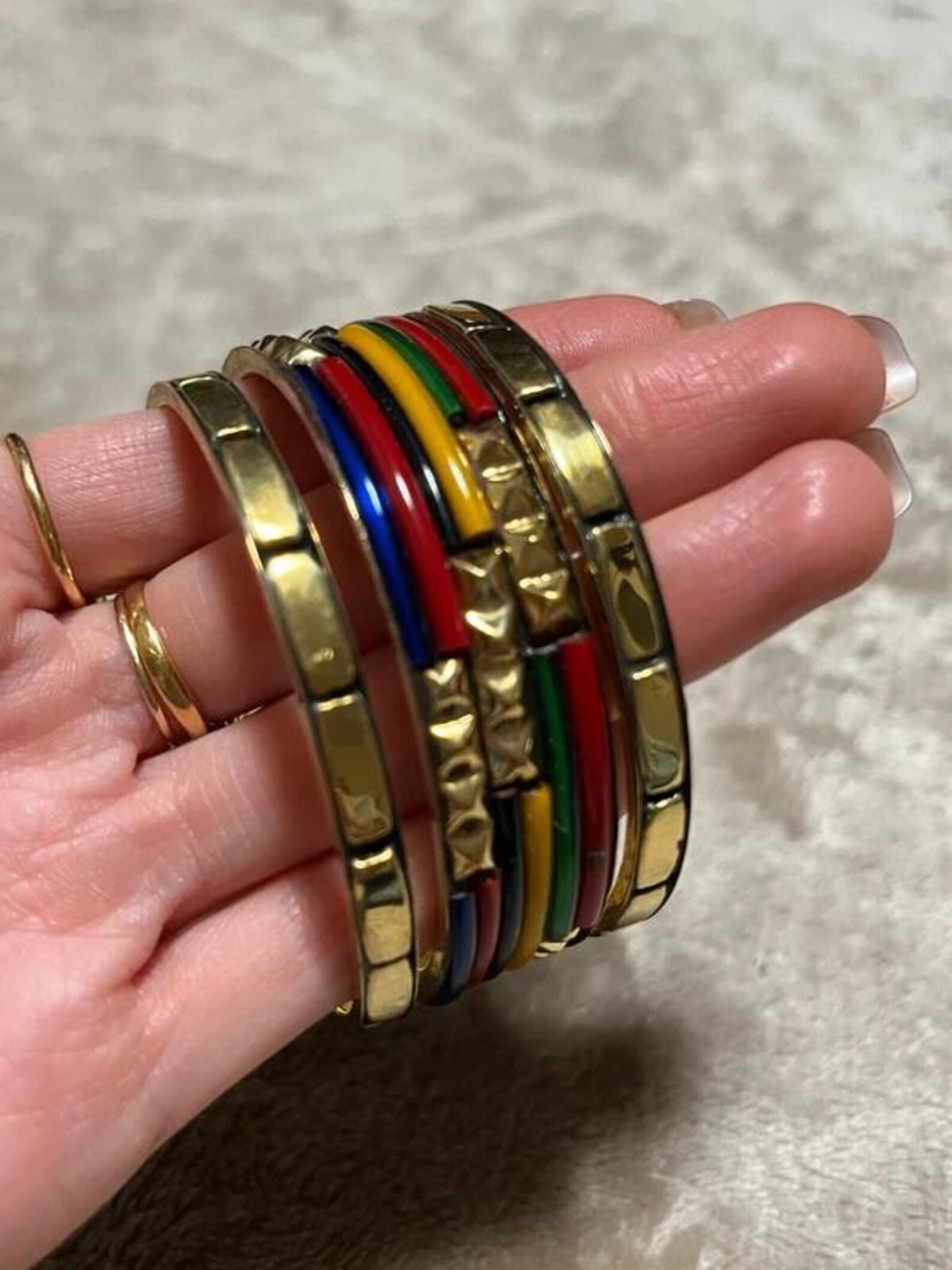 Vintage Bangles Set Stackable Bracelet Party Wear… - image 6