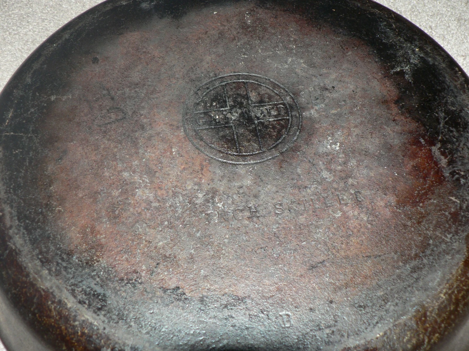 Vintage Griswold Solid Cast Iron Frying Pan 11" Skillet Stamp 9 Erie Pa D Old