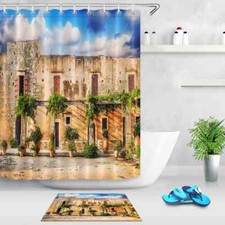 A Deserted House Waterproof Bath Polyester Shower Curtain Liner Water Resistant