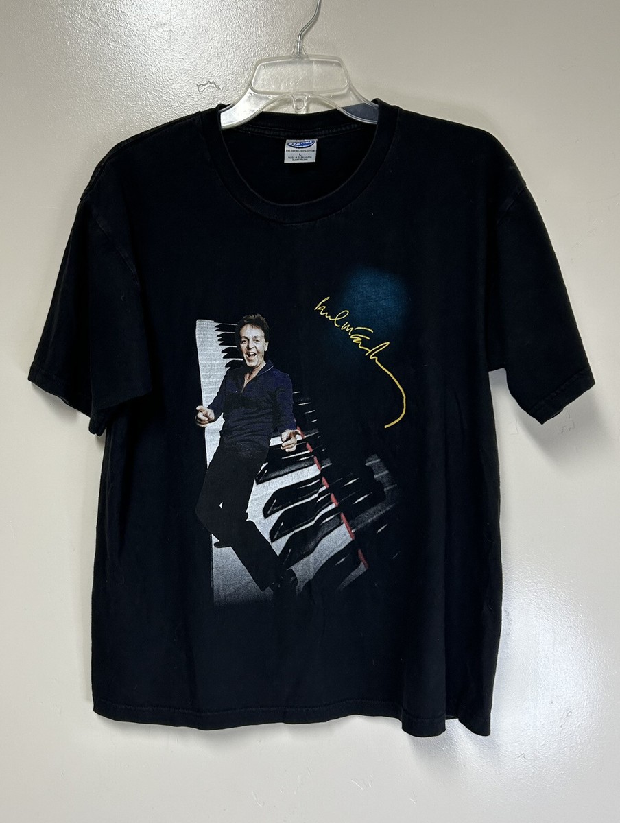 VINTAGE Paul McCartney Back In The US Tour Shirt Adult L Black 90s