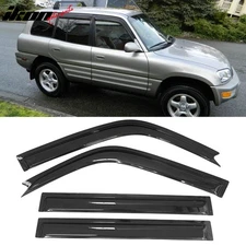 Fits 96-00 Toyota RAV4 Window Visors Acrylic Sun Guard Rain Deflector 4Pc Set