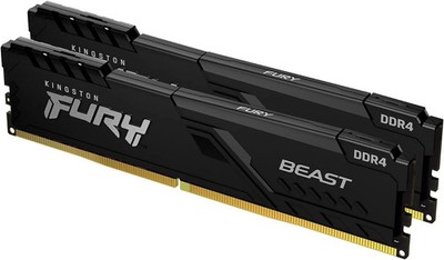 Kingston Fury Beast 32GB (2x16GB) DDR4 3600 CL18 Memory XMP KF436C18BBK2/32