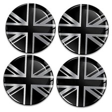 4 x 70mm 3D Domed Car Wheel Centre Cap Stickers for Hub Cap Rim Cover Decals