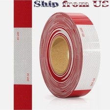 Conspicuity Tape DOT-C2 Approved Reflective Trailer Red White 2  x50  -1 Roll
