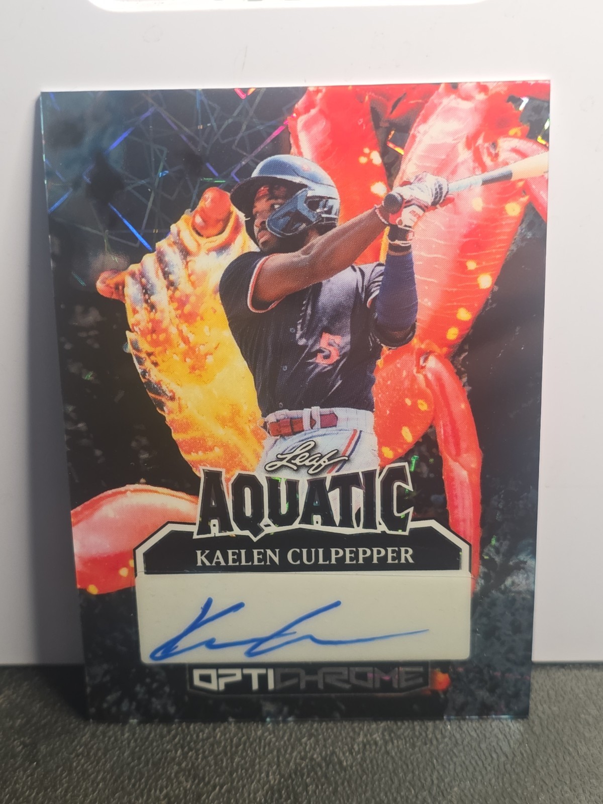 2025 Leaf Kaelen Culpepper Optichrome Baseball Aquatic 1/1 Auto