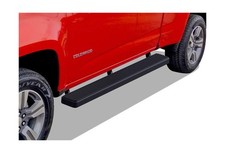 APS Stainless Steel Black Powder Coated 6 inches Running Boards Nerf Bars S...