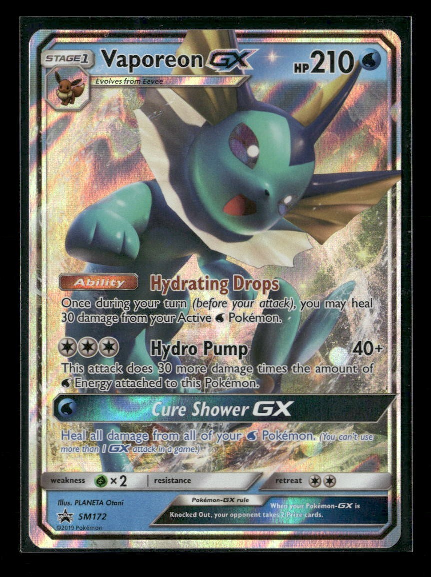 Vaporeon Gx SM172 NM - Black Star Promo - Sun & Moon Promos Pokémon TCG