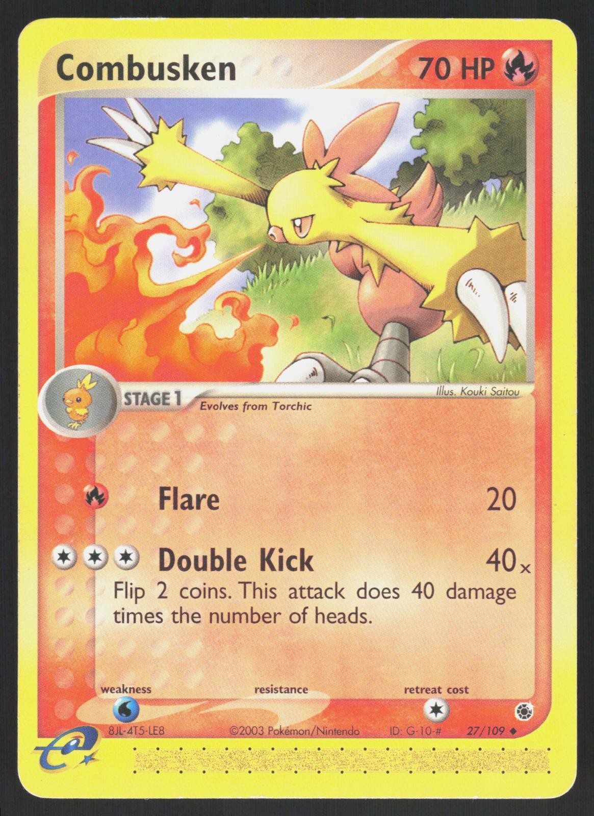 Combusken 27/109 - Vintage Pokemon Ruby & Sapphire - Uncommon - HP