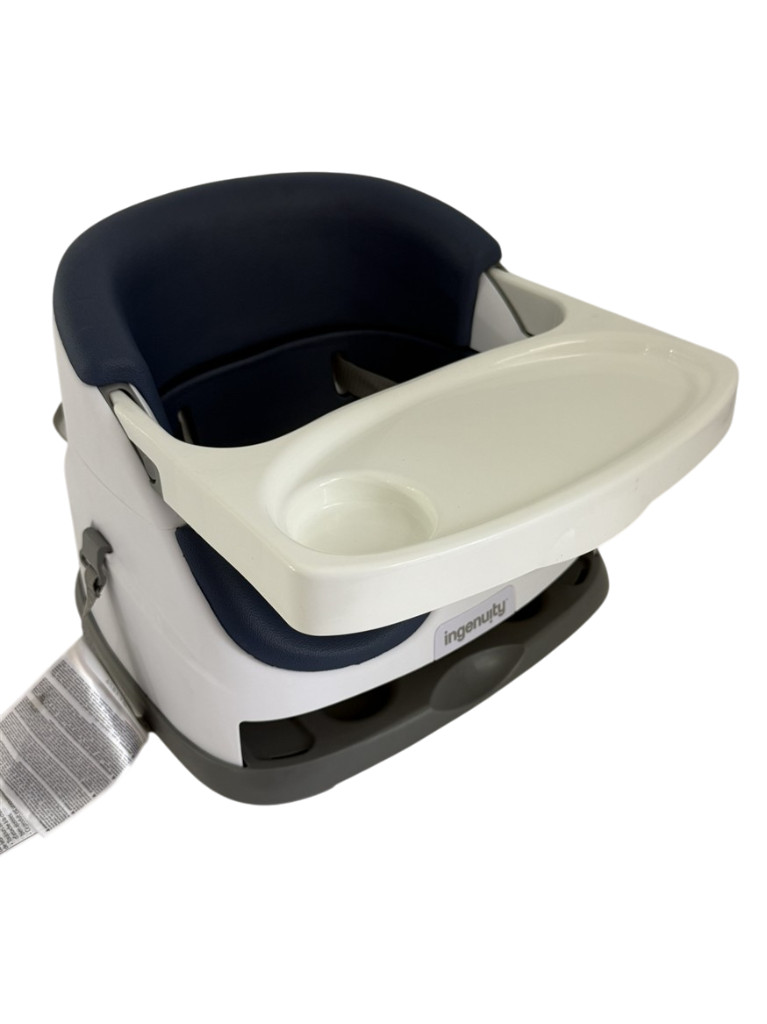 Ingenuity NEW Baby Base 2-in-1 Booster Feeding & Floor Seat w/ Self-Storing Tray