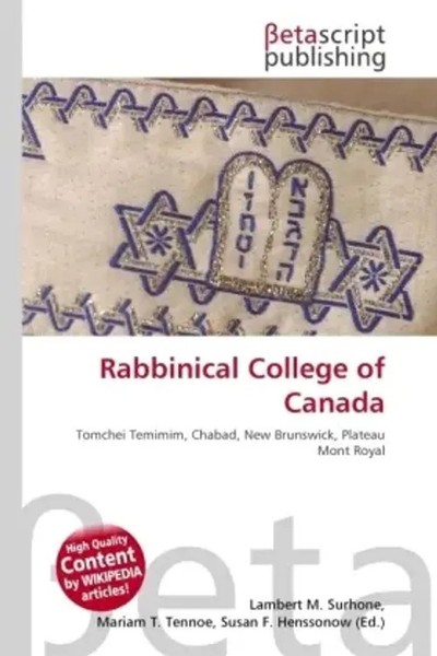Lambert M. Surhone (U. A.) | Rabbinical College Of Canada | Taschenbuch (2026)-image