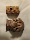 Vintage Tobacco Pipe Bowl Only - 1 Old Bearded Man - 1 Corn Cob Look — photo 2