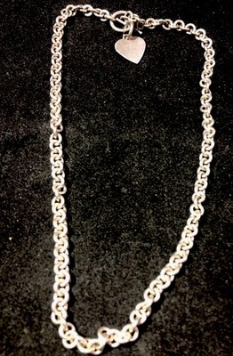 Sterling Silber Herz Charm Knebelkabel Kette Halskette