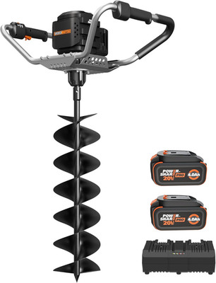 WORX Nitro 40V Brushless Cordless Earth Auger, Electric Post Hole Digger for Fen