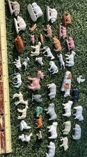 Vintage Mixed Lot 45 Miniature Plastic Animal Figures Farm Zoo Cake Topper