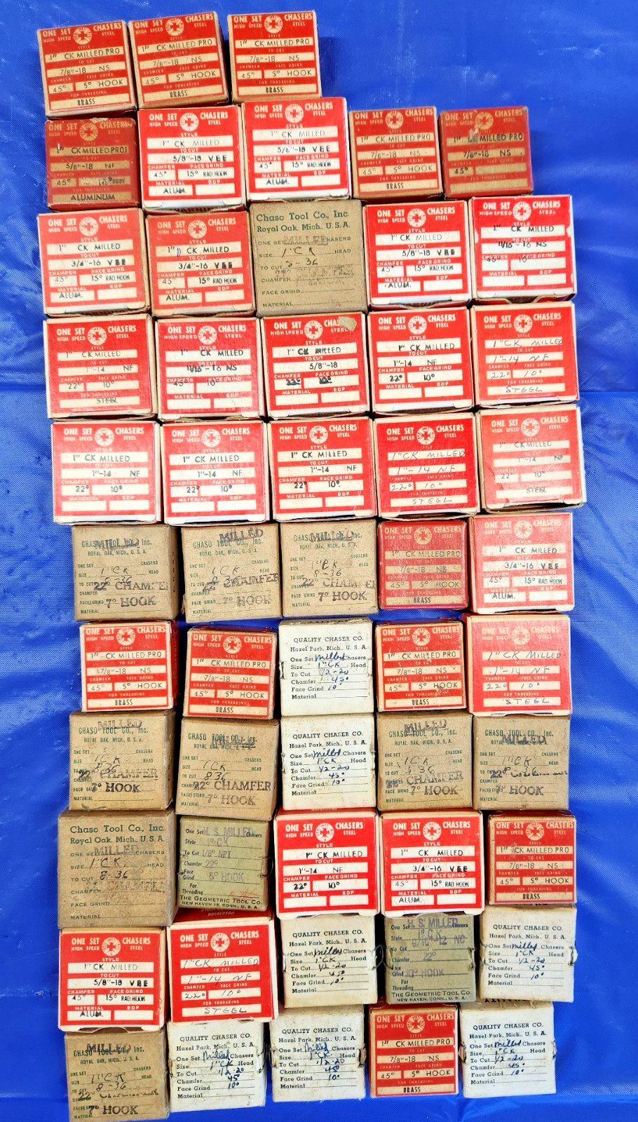 53 sets Geometric die head chasers 1" CK style