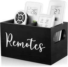 Remote Control Holder Wood TV Remote Holder Remote Storage Caddy Remote Control