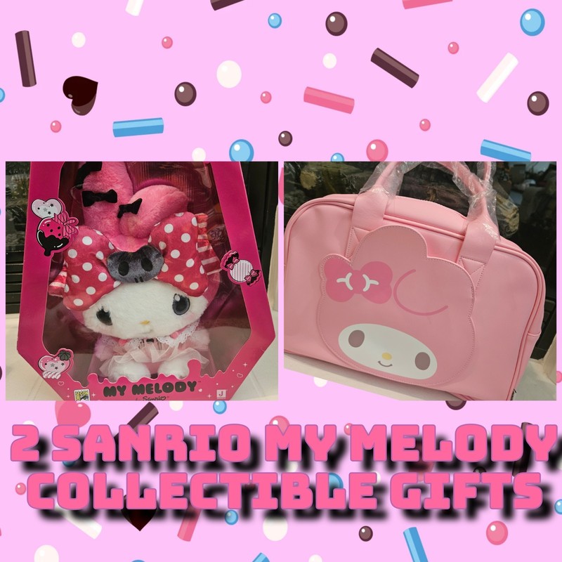 NEW SEALED My Melody 50th Anniversary Plush SDCC Jazwares Excl & Laptop Case LOT