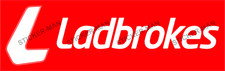 Ladbrokes Sticker Laptop Man Cave Car Van Window Darts (Choose size)