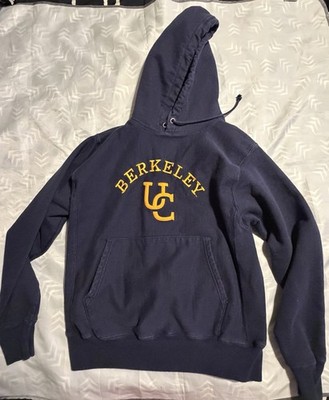 Vintage Champion Reverse Weave Men's UC Berkeley Pullover Hooded Hoodie Navy M
