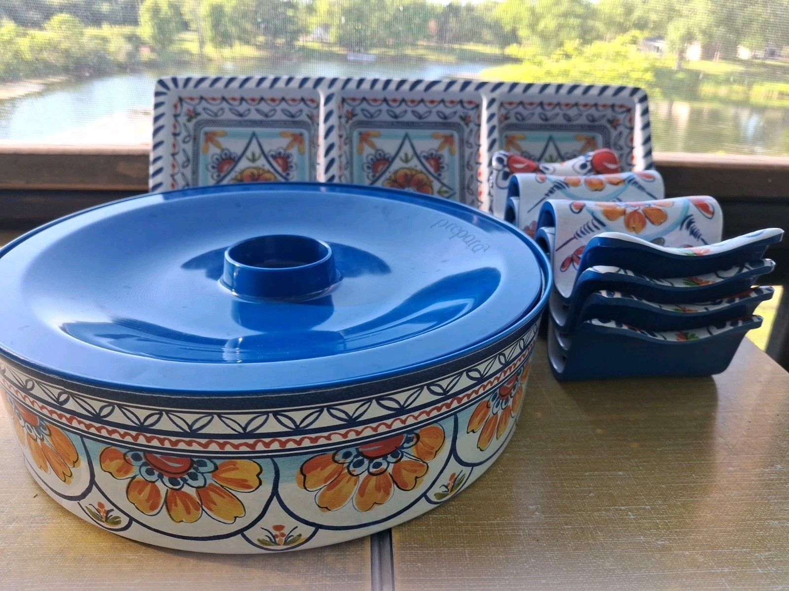 Prepara Tortilla Warm Cover Holder +  Taco Holder + Condiment Holder Multi Color