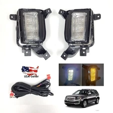 For 2016-2017 GMC Terrain Replacement LED Fog Lights Bezel DRL Amber Signal Kit