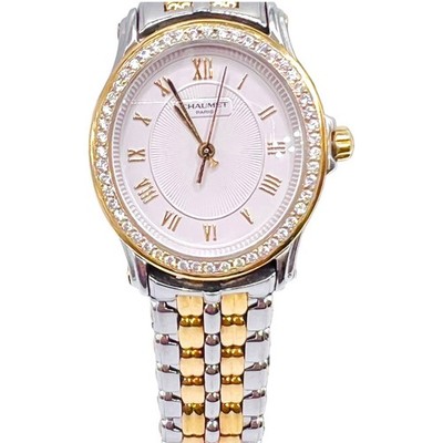 Chaumet Paris 1780 Diamond Two Tone 18k Yellow Gold Quartz Stainless Watch