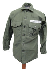 Vietnam Era USMC Fatigue Utility Shirt OG 107 Training Advisor US Marine Corps