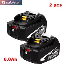 2 PCS 6.0Ah 18V Replacement Li-Ion Battery For Makita BL1860B BL1830 BL1850 NEW