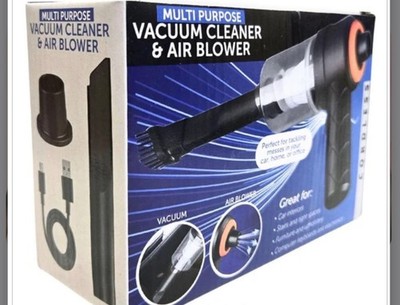 Handheld Cordless Bagless Vacuum Cleaner & Air Blower, 200ml, Black, USB Charger