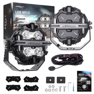 LED Fernlicht Scheinwerfer 5'' 21360LM IP68 Spot+Side 270° Aluminium for off road