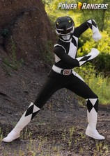 NWT - Men's Authentic Power Rangers Black Ranger Costume - XL