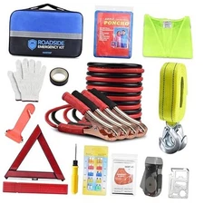  Car Roadside Emergency Kit, Essential Auto Safety Road Side Assistance 14 Pcs