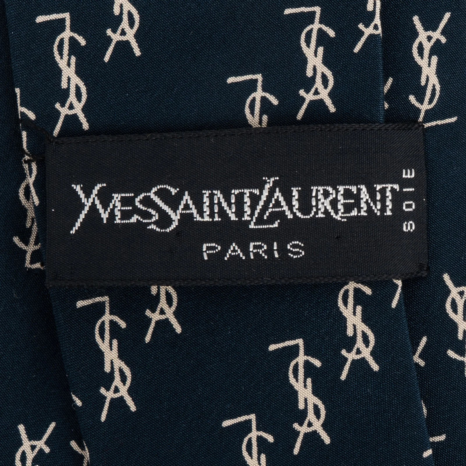 Yves Saint Laurent YSL Monogram Silk Tie Necktie YSL Yves Saint Laurent image 3