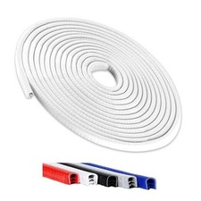 16.5FT 5M Universal Car Door Edge Protector Guards, No-Glue 16.5Ft White