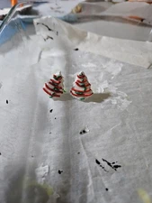 Christmas Tree Cake Earrings