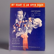 Burns Allen My Heart Is An Open Book Sheet Music 1935 Mack Gordon Love In Bloom