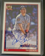 2026 Topps Series 1 Baseball Tim Salmon #91A-TS 1991 Topps Baseball Autograph