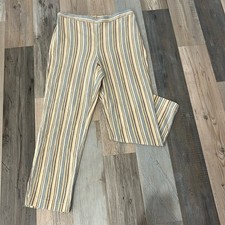 Norm Thompson Petite Large Pants Stripes Wide Leg Flowy Boho