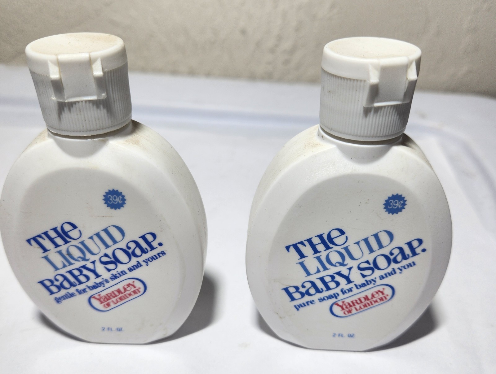 Lot Of 2 Vintage Yardley of London "The Liquid Baby Soap". 2oz Bottles