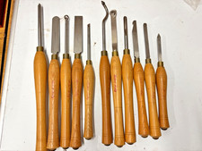 Robert Sawby 11 piece set of turning chisels in very good condition
