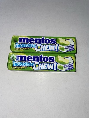 Exotic Candy Mentos Incredible Chew Green Apple Lot Of 2